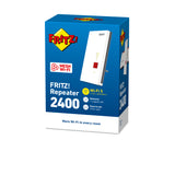 FRITZ Repeater 2400 INT Ricevitore e trasmettitore di rete Grigio, Bianco 10, 100, 1000 Mbit/s