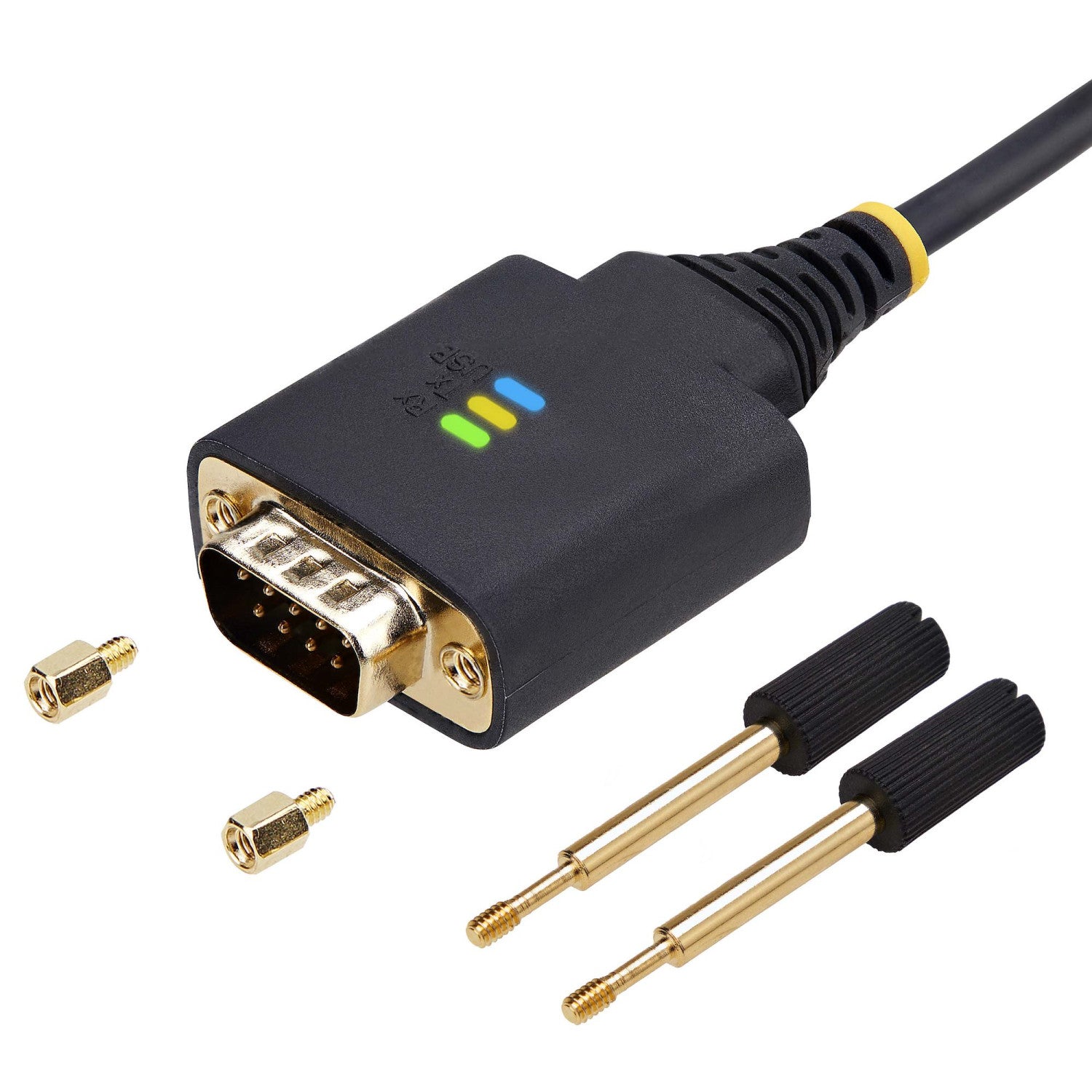 StarTech.com Cavo adattatore da USB a seriale da 2 m, ritenzione COM, viti/dadi intercambiabili, da USB-A a DB9 RS232, IC FTDI, protezione ESD, Windows/macOS/Linux