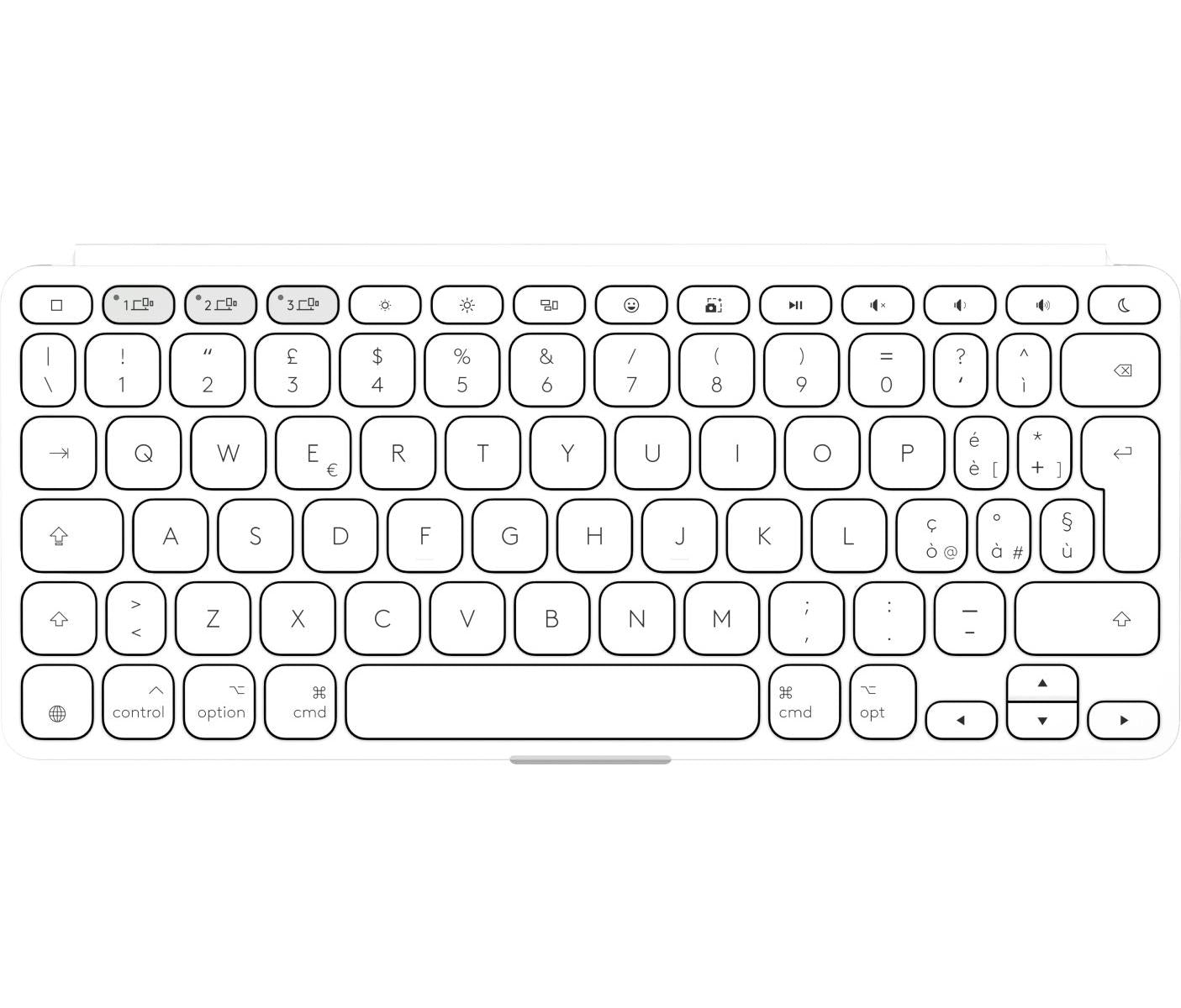 Logitech Keys-To-Go 2 tastiera Universale Bluetooth QWERTY Italiano Bianco