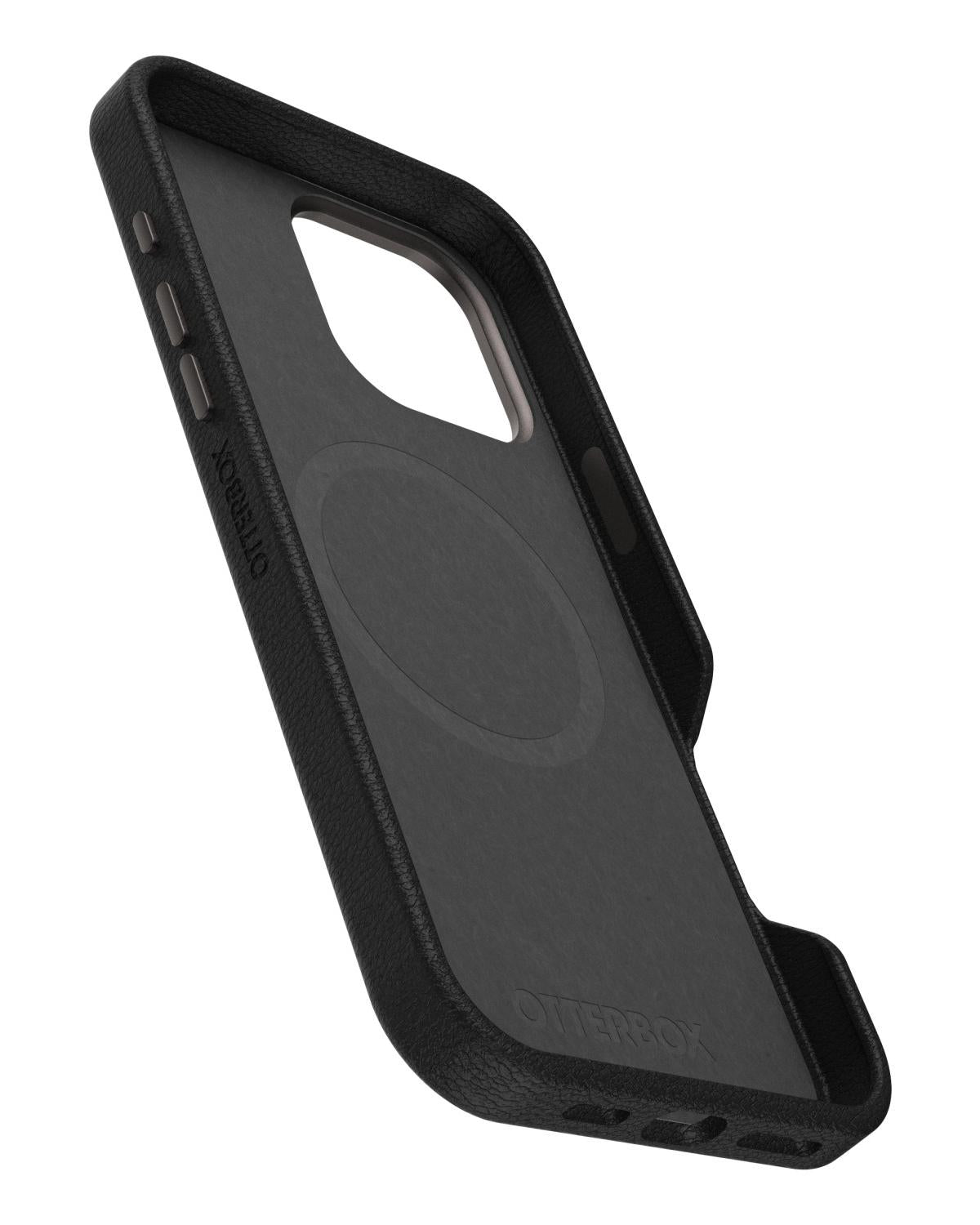 OtterBox Symmetry Series Cactus Leather per MagSafe per iPhone 16 Pro Max Noir Ash custodia