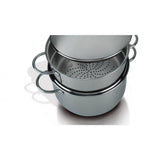 Barazzoni Vaporset Inox Set Cottura a Vapore 3 Pezzi Acciaio Inox 18/10 Diametro 24 cm 4,5 L Induzione