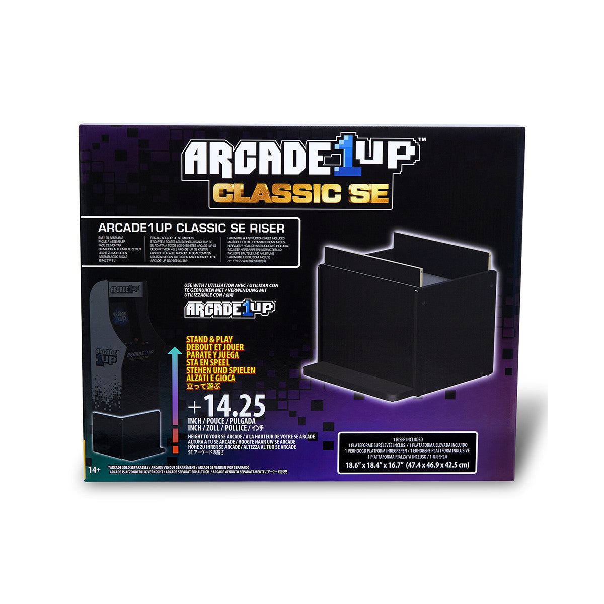 Arcade1Up GEN-R-406000 Accessorio per cabinato da sala giochi Stand Nero Legno new Arcade1Up Pac-Man Classic SE, Ms. Pac-Man Classic SE, and Mortal Kombat Classic SE ONLY