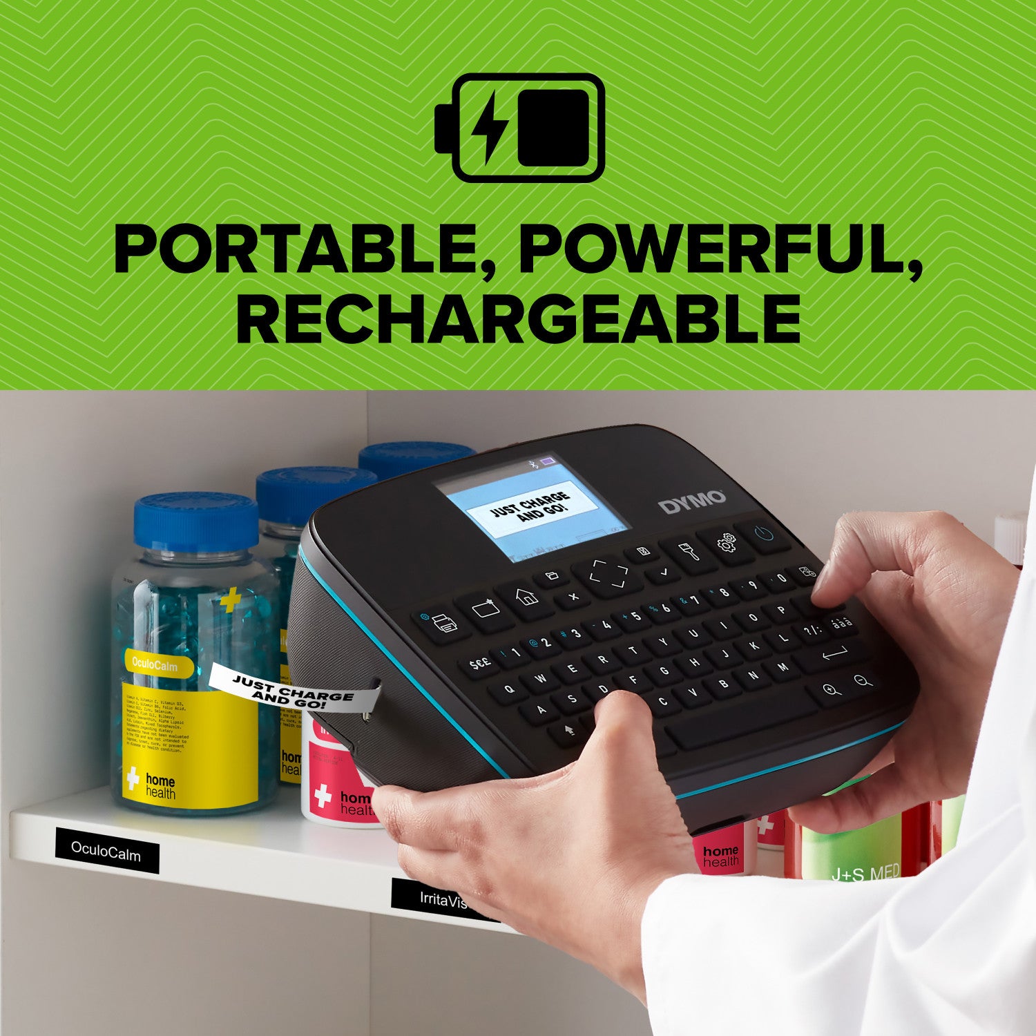 DYMO LabelManager LabelWriter 640CB Portable e Rechargeable Label Maker with Dual Connectivity - 2197370 stampante per etichette (CD) Termica diretta/Trasferimento termico 12 mm/s QWERTY