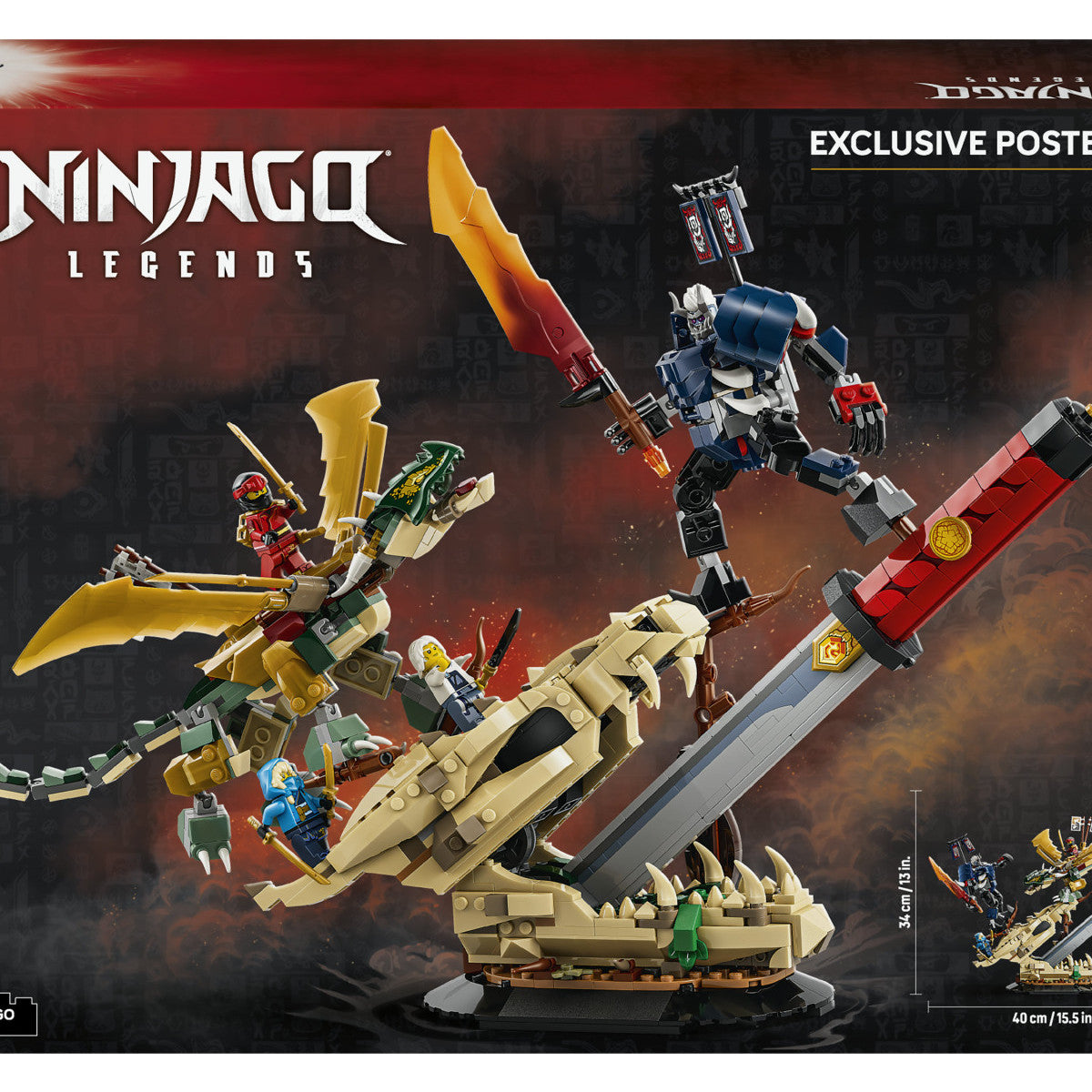LEGO Ninjago 71871 Battaglia Alla Lama Del Drago - Set Da Costruzione Con Drago E Mech Snodabili, 4 Minifigure, 1016 Pezzi, 9