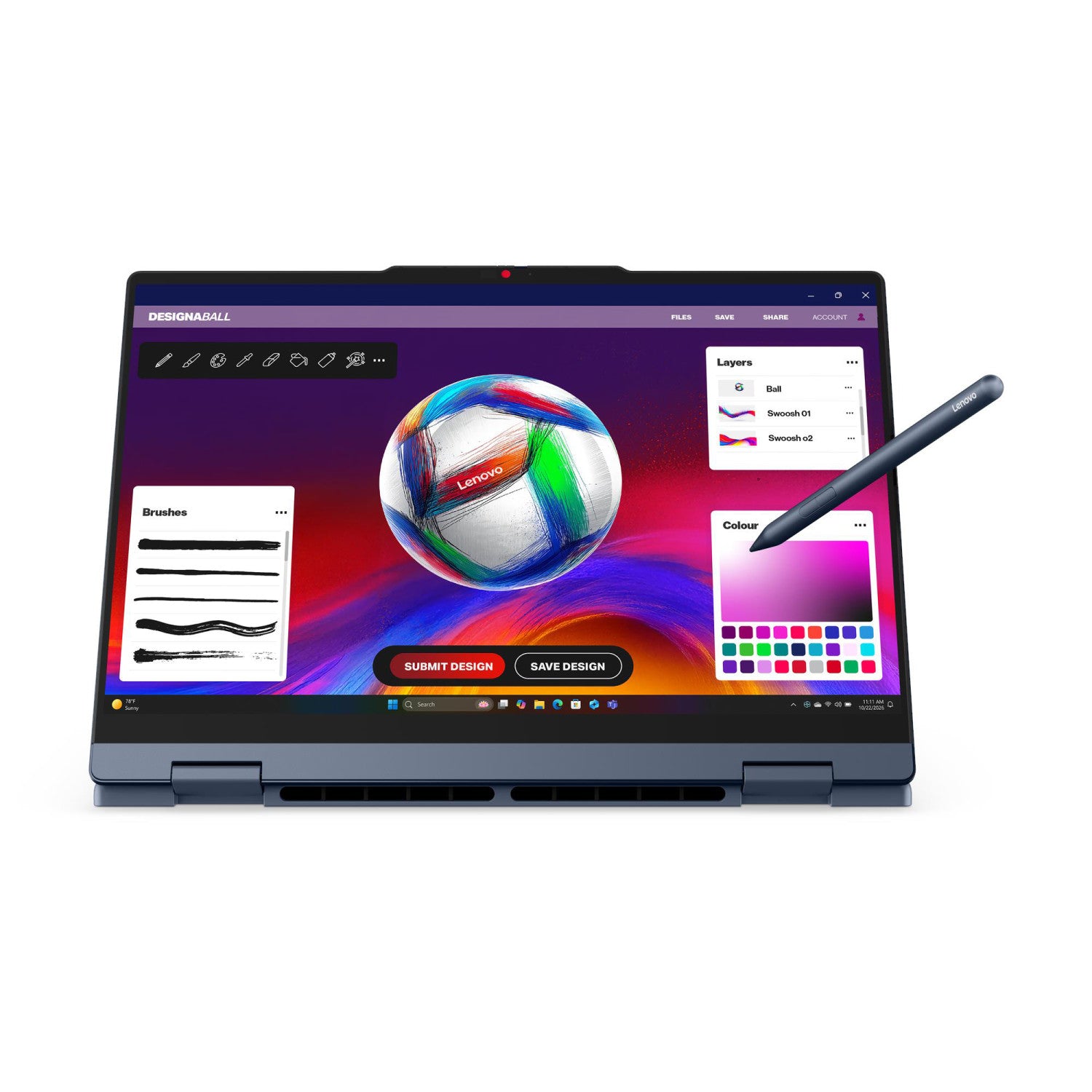 Lenovo IdeaPad Notebook 5 2-in-1 Display 14.0'' WUXGA (1920x1200) Touch Processore INTEL CORE U5 322 Memoria RAM 16GB Memoria SSD 512GB Scheda grafica Integrata Sistema Operativo WINDOWS 11 HOME COSMIC_BLUE Caricatore NON incluso