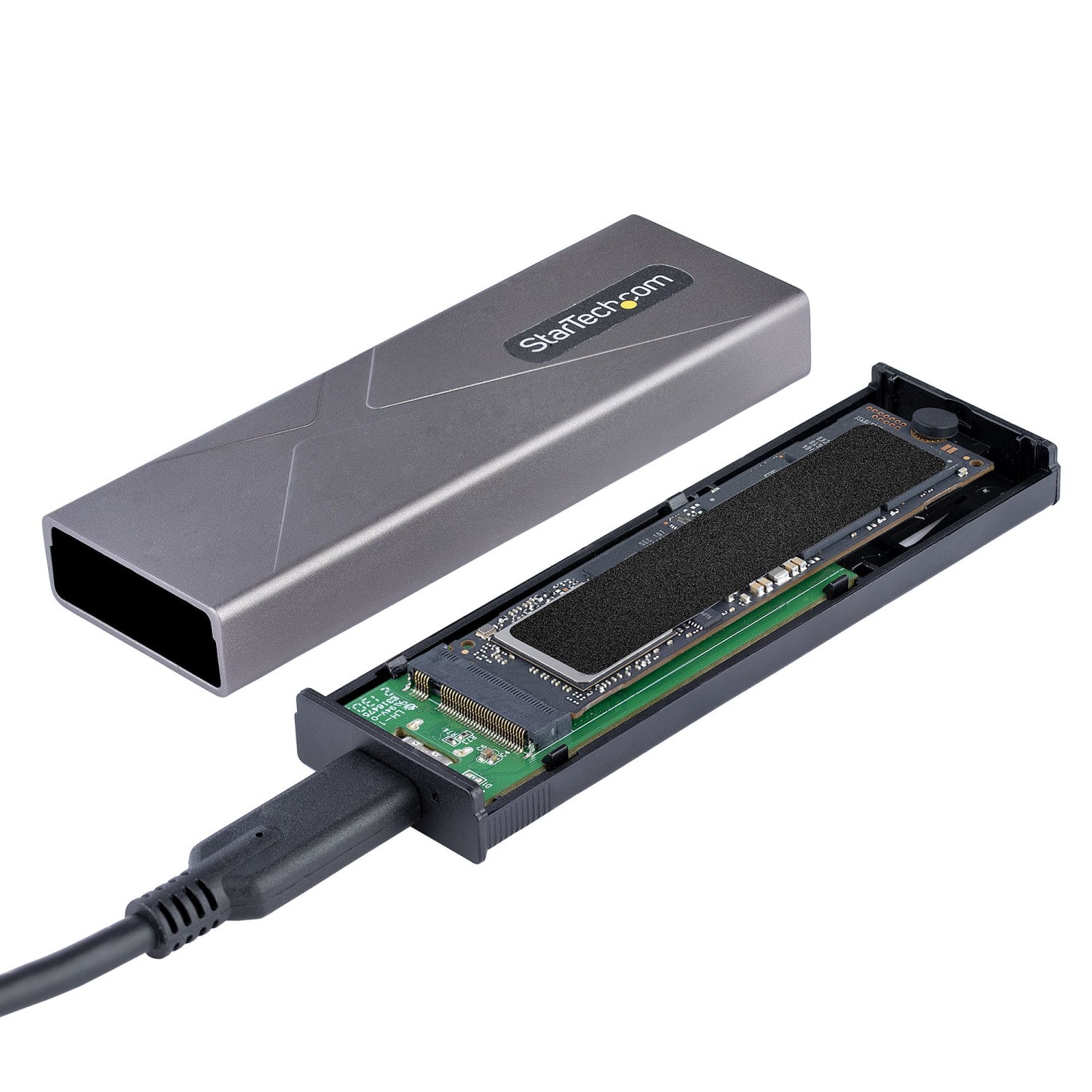StarTech.com M2-USB-C-NVME-SATA contenitore di unità di archiviazione Box esterno SSD Grigio