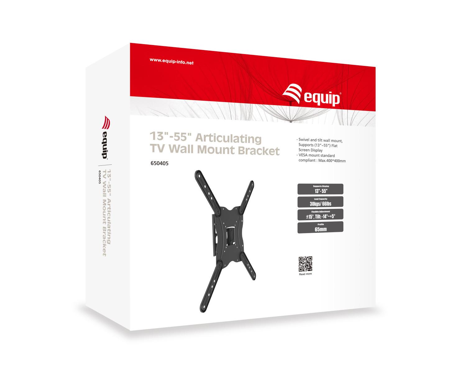 Equip 650405 Supporto TV a parete 139,7 cm (55") Nero