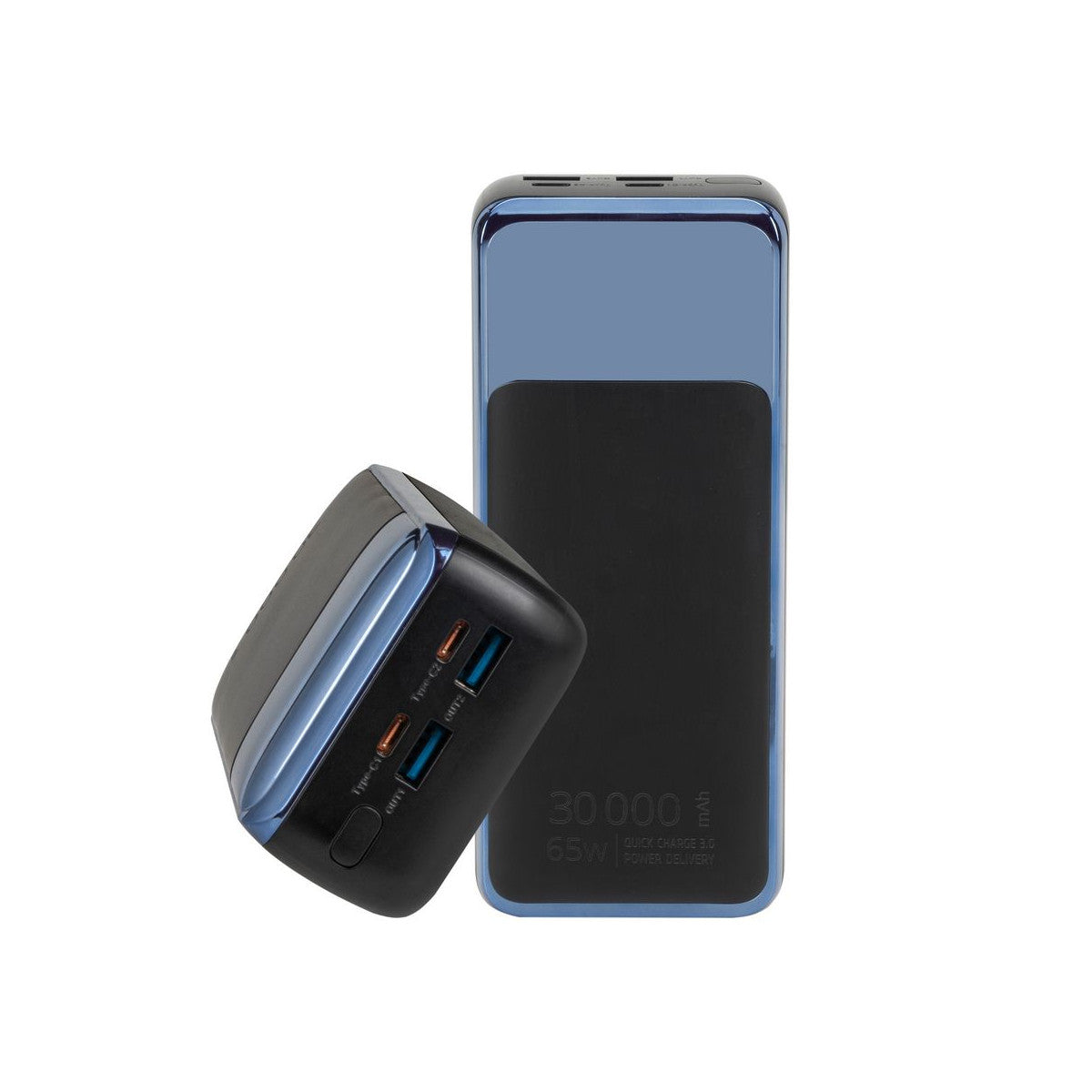 Rivacase VA1080 batteria portatile Polimeri di litio (LiPo) 30000 mAh Nero, Blu