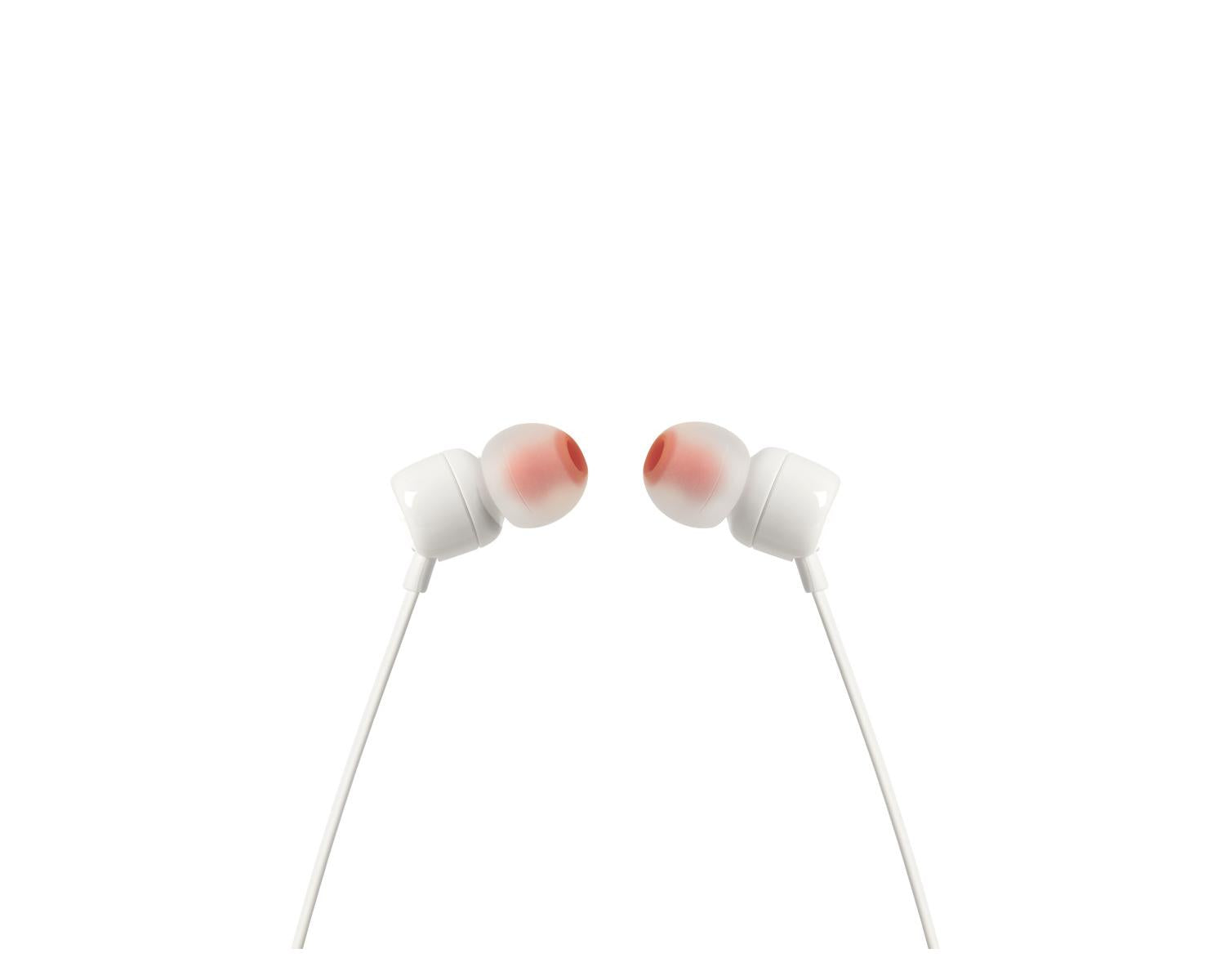 JBL JBLT110WHT Cuffie Cablate con Microfono In Ear Bianco
