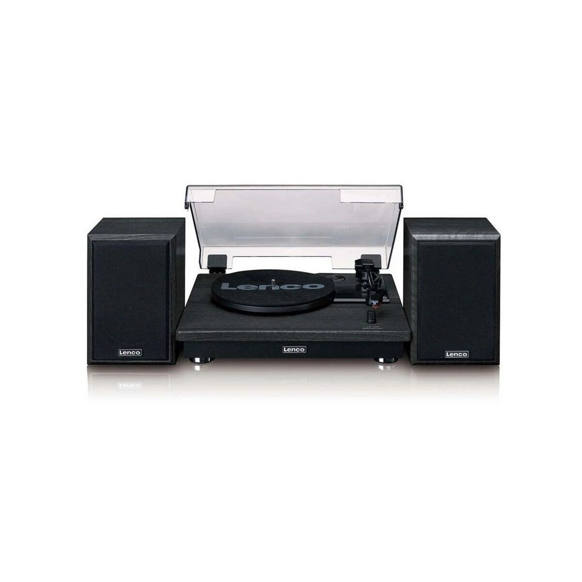 Lenco LS-100BK Giradischi Nero Con Bluetooth E Altoparlanti Esterni