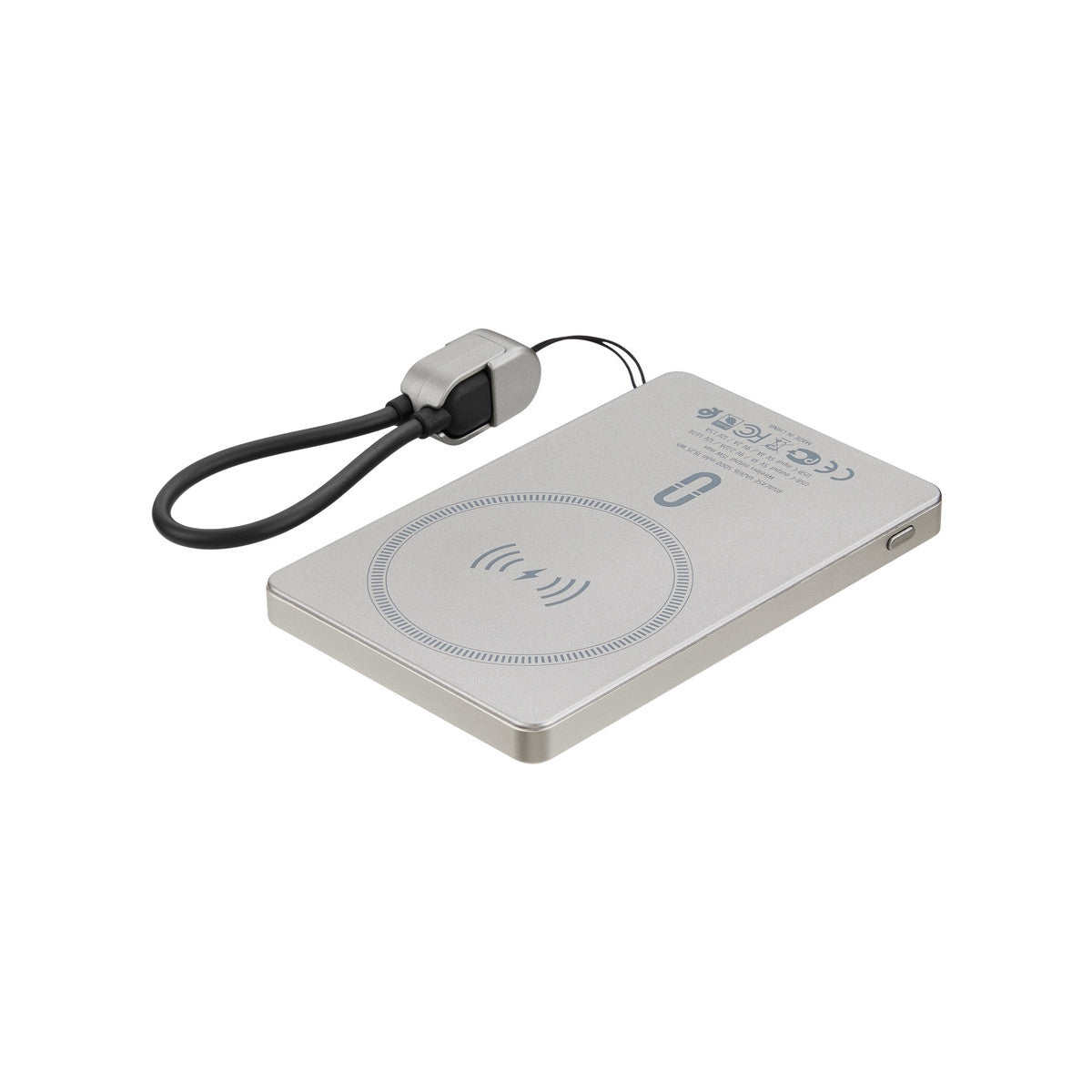 Rivacase VA2616 (5000 mAh) Banca di alimentazione Magsafe wireless 15W QC/PD20W con passante per cavo