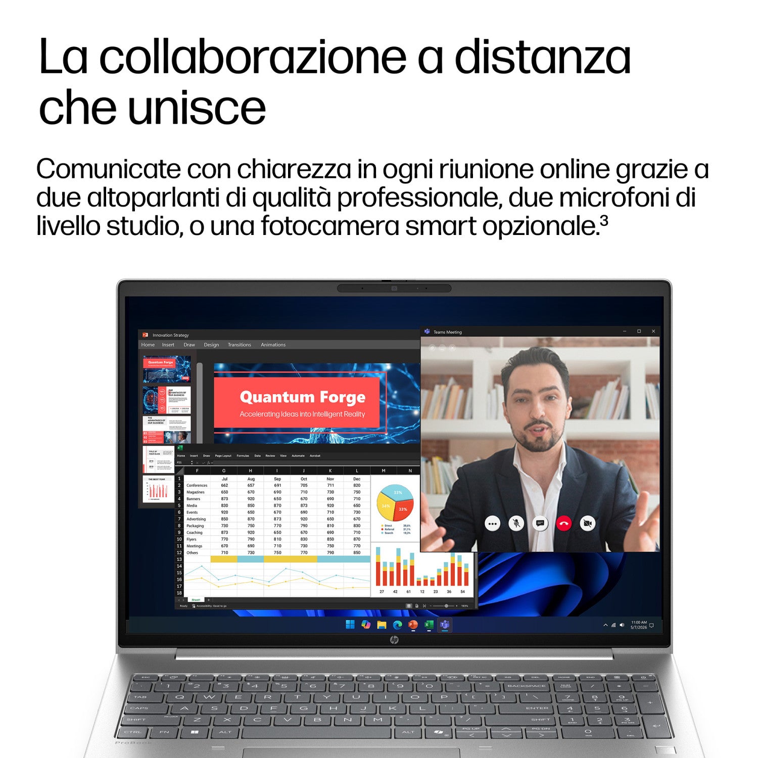 HP DQ6M7AT laptop Intel Core 7 350 Computer portatile 40,6 cm (16") WUXGA 32 GB LPDDR5x-SDRAM 512 GB SSD Wi-Fi 7 (802.11be) Windows 11 Pro AI PC Argento