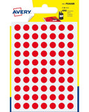 Avery PSA08R etichetta autoadesiva Cerchio Permanente Rosso 420 pz
