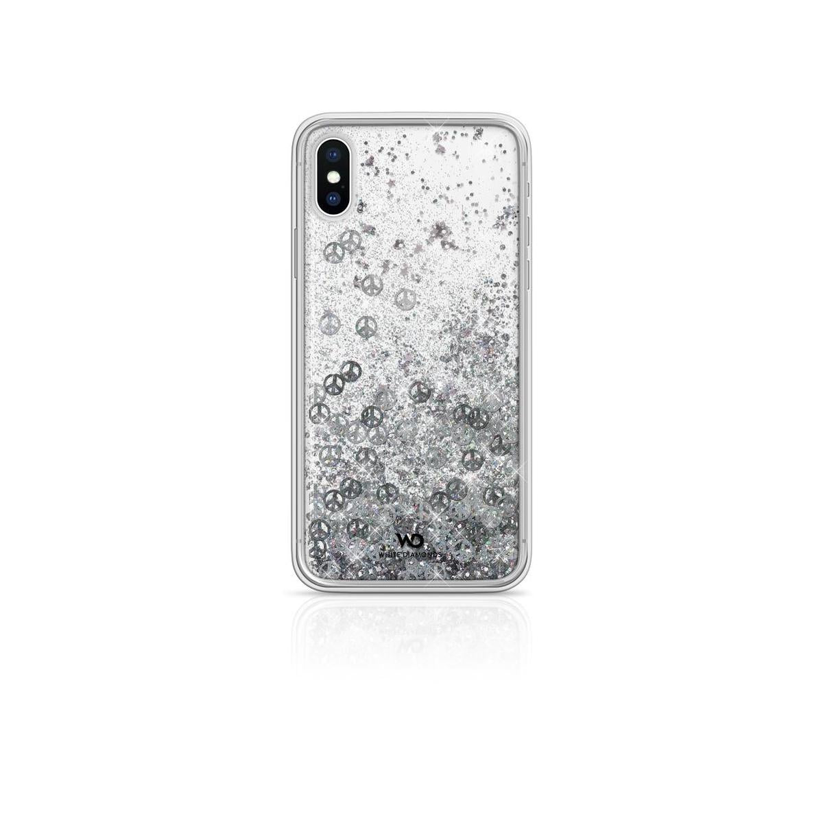 White Diamonds Sparkle custodia per cellulare 14,7 cm (5.8") Cover Argento, Trasparente