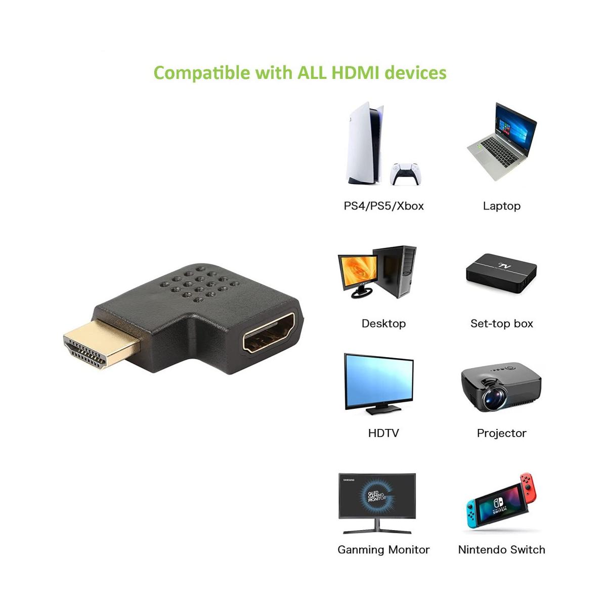 Techly Adattatore HDMI Maschio / Femmina Angolato 90 (IADAP HDMI-R)