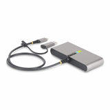 StarTech.com Hub USB-C a 2 porte con Ethernet e RS-232, dongle USB-C a USB-A collegato, 100W PD Pass-through, 2x USB-A 5Gbps, Gigabit Ethernet, RS232 seriale (FTDI)