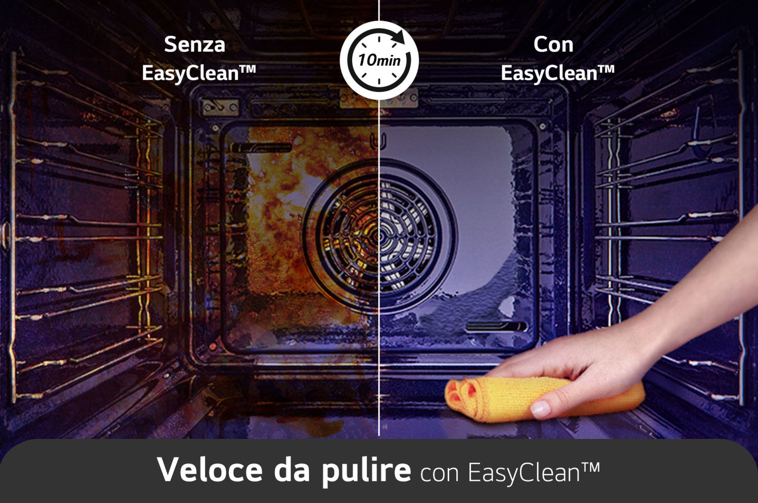 LG InstaView WSED7612S Forno 76L Classe A EasyClean, Pirolisi, Air Fry, Sous Vide, Wi-Fi
