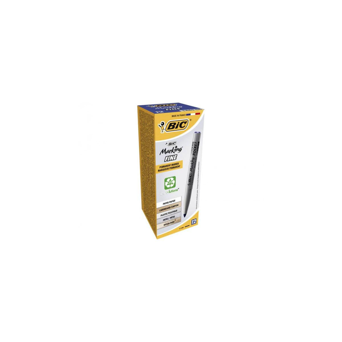 BIC Marking Fine evidenziatore 12 pz Nero