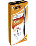 BIC Atlantis Soft Nero Penna a sfera retrattile a clip Medio 12 pz
