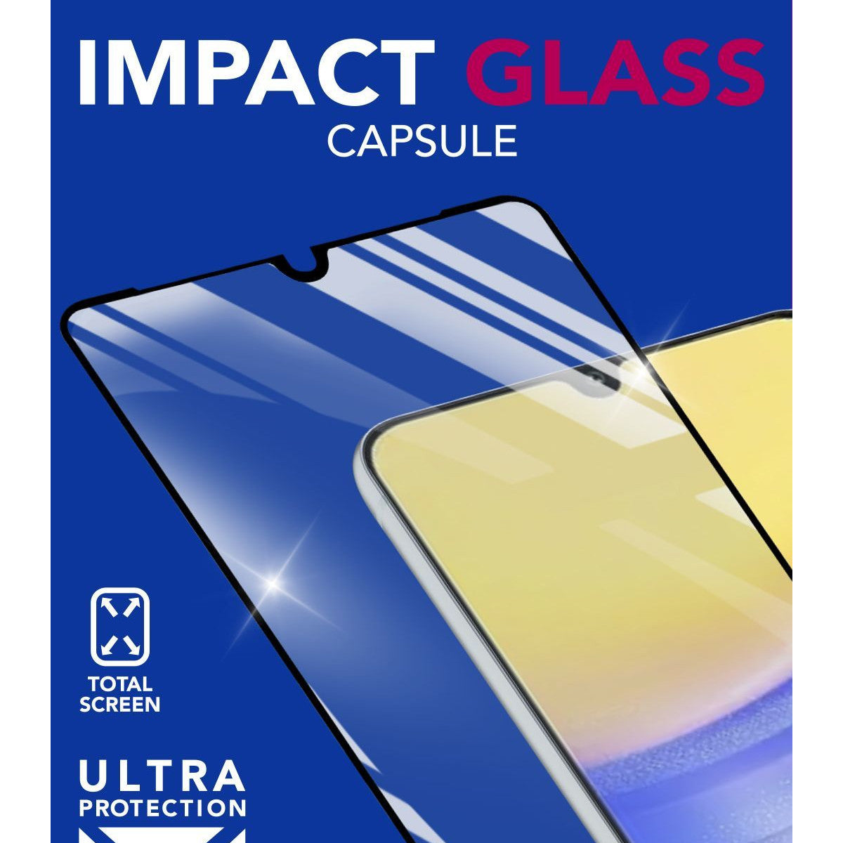 Cellularline Impact Glass Capsule - Galaxy A16 Vetro temperato resistente da bordo a bordo