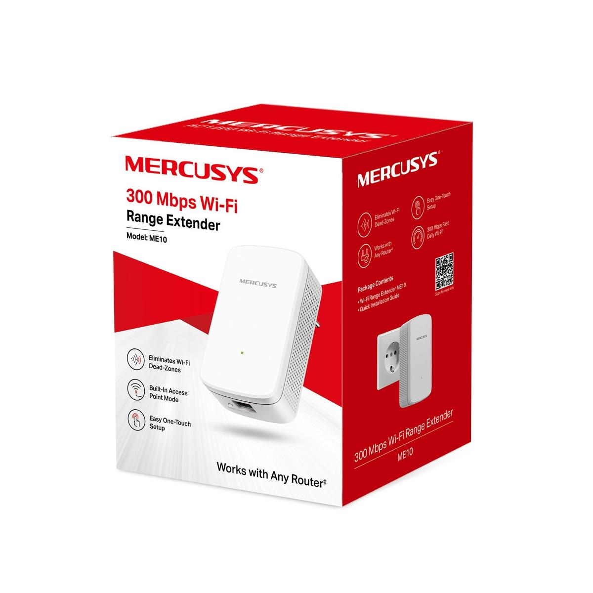Mercusys ME10 moltiplicatore di rete Ripetitore di rete Bianco 10, 100 Mbit/s