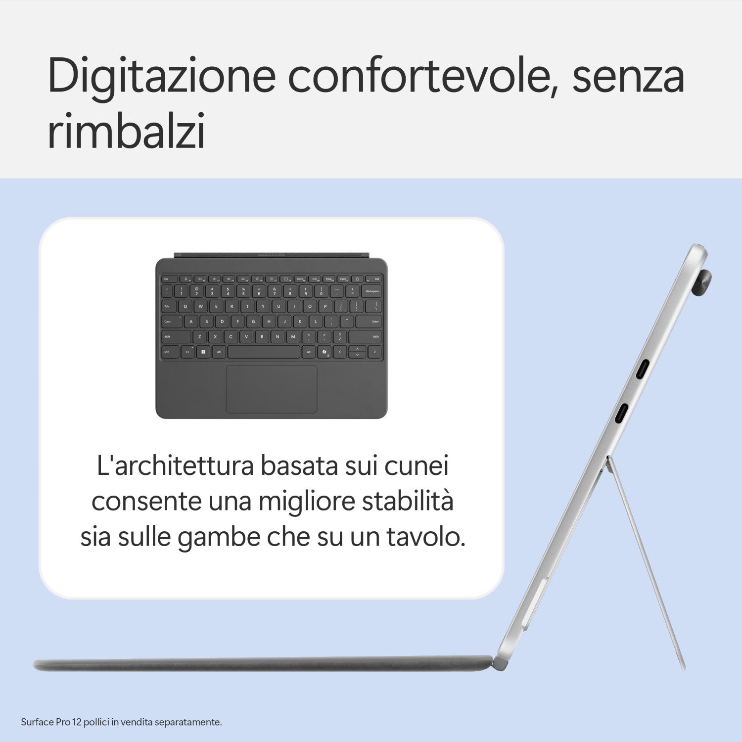 Microsoft Tastiera Surface Pro 12" con Slim Pen Ardesia