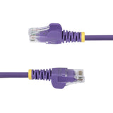 StarTech.com Cavo Ethernet CAT6 Viola da 2,5m; Patch UTP con Plug RJ45 Antigroviglio e Rilievi di Trazione, Cavo Lan Slim in Rame Puro 28AWG, Sottoposto a test Fluke