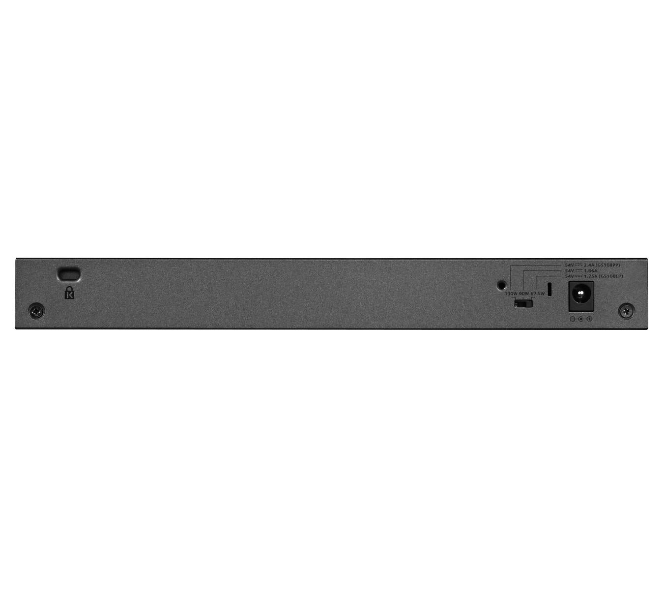 NETGEAR GS108LP Non gestito Gigabit Ethernet (10/100/1000) Supporto Power over Ethernet (PoE) 1U Nero, Grigio