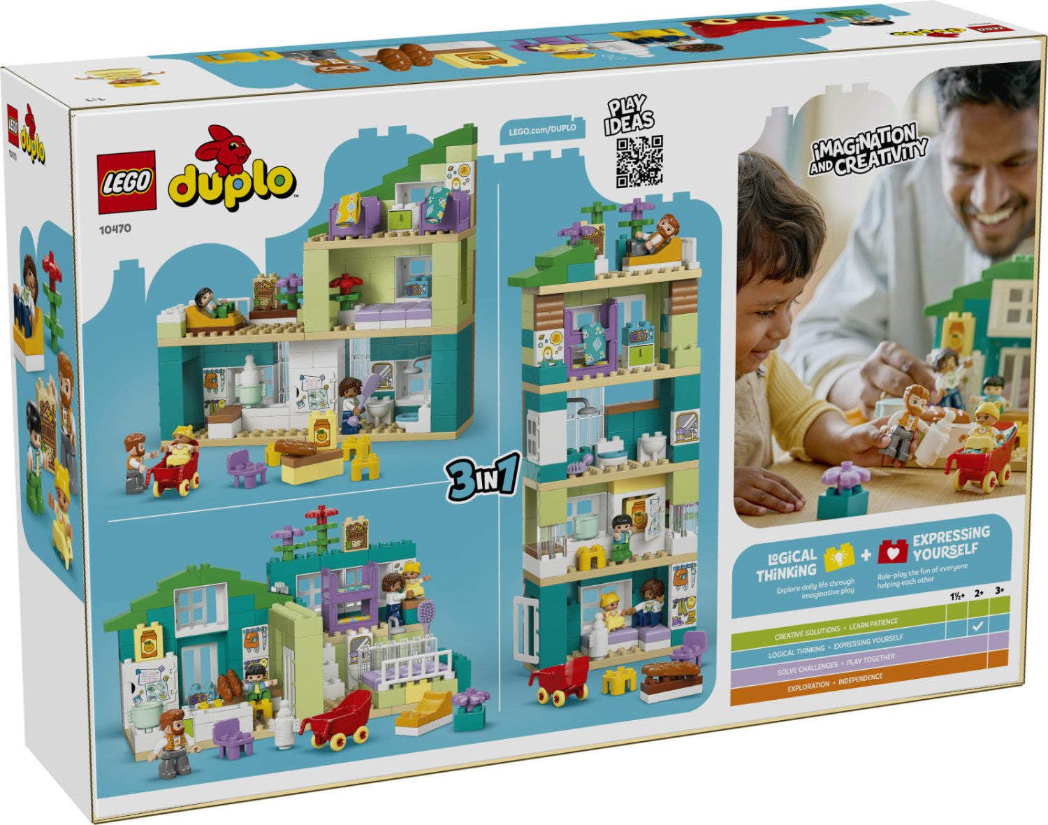 LEGO DUPLO Town Casa Familiare Moderna 3 in 1 Con Personaggi 10470 - 166 Pezzi