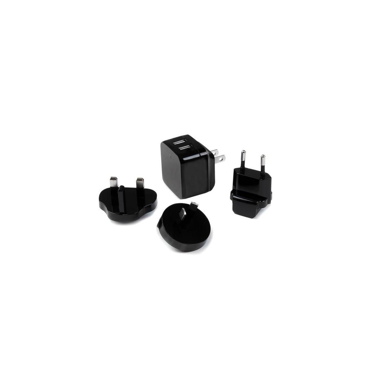 StarTech.com USB2PACBK Caricabatterie per dispositivi mobili Telefono cellulare, Smartphone, Tablet Nero AC Interno