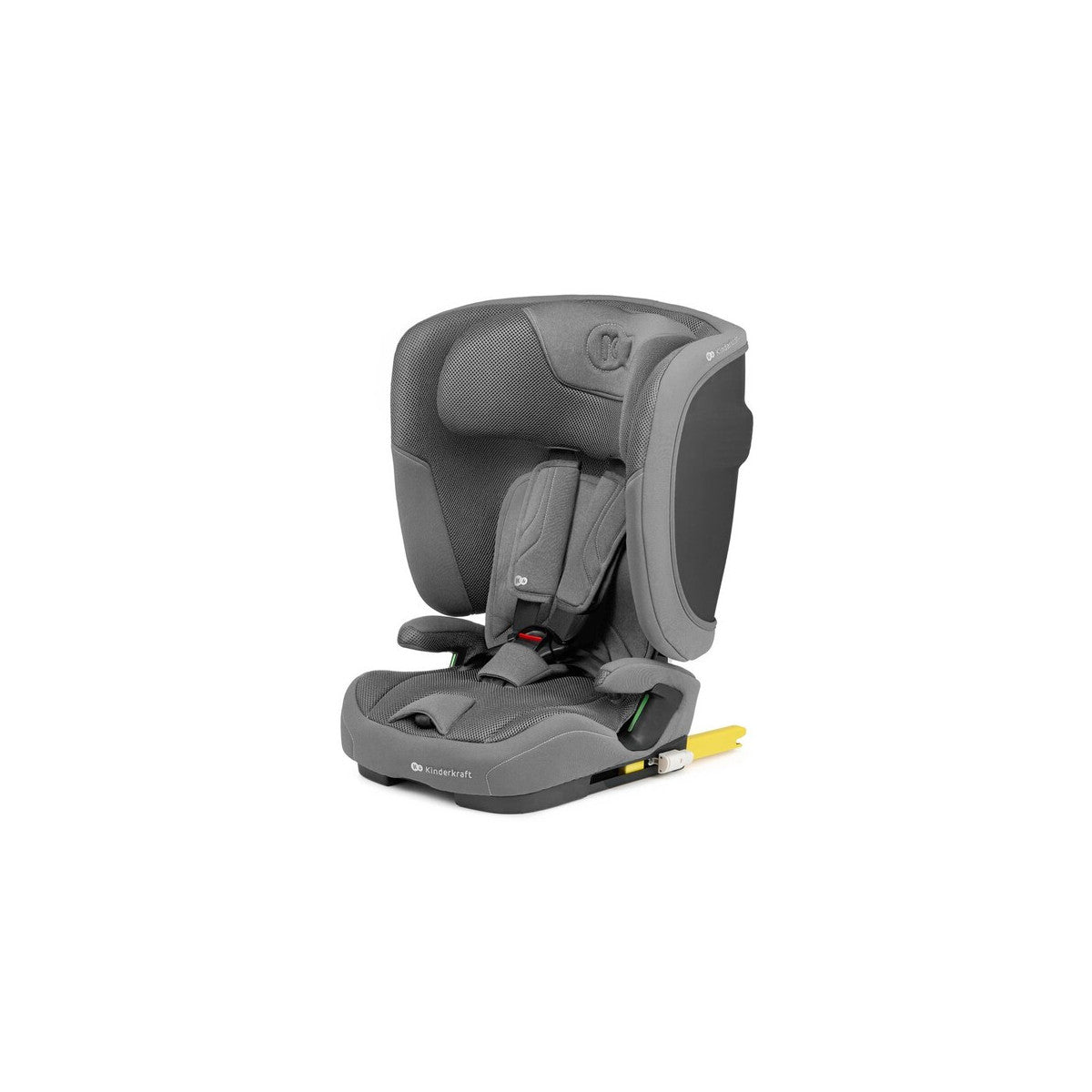 Kinderkraft Seggiolino Auto Fix2go I-Size 76-150 Cm Grigio Con Isofix E Top Tether Sistema Saferide Sensor