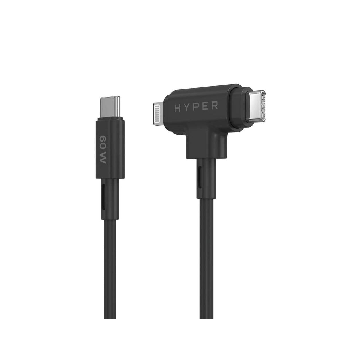 Targus HyperJuice cavo USB USB 2.0 1,5 m USB C USB C Lightning Nero