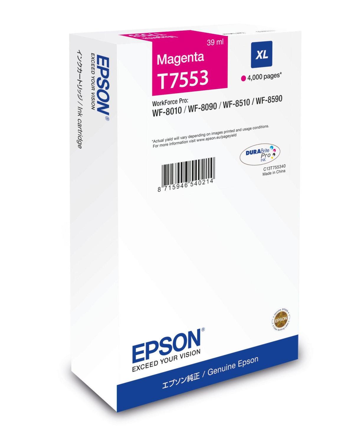 Epson C13T75534N cartuccia d'inchiostro 1 pz Originale Resa elevata (XL) Magenta