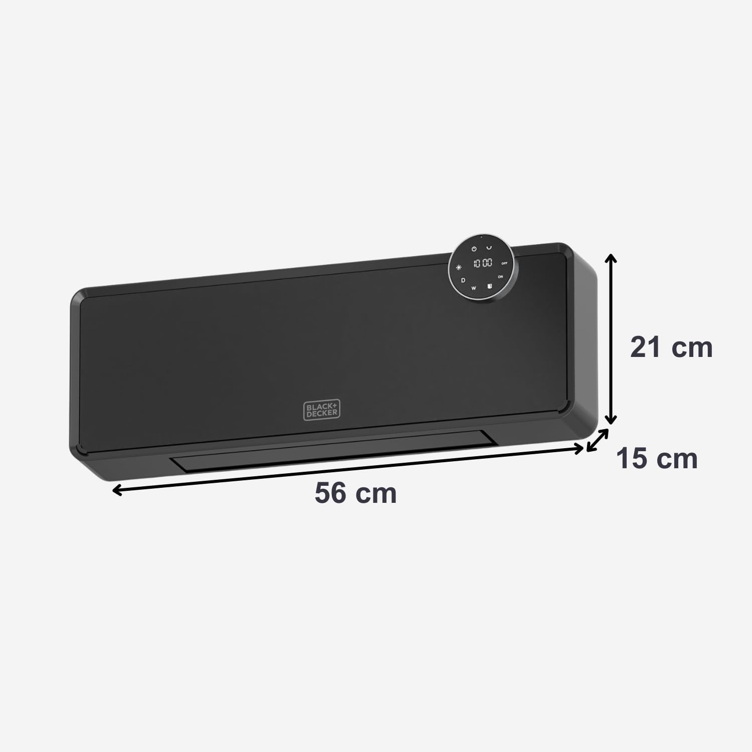 Black Decker Termoventilatore Da Parete Ceramico BXWSH2001E 2000W Con Telecomando