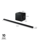 Samsung HW-S800D/ZF Serie S Soundbar 10 Speaker Wireless Dolby Atmos Audio a 3.1.2 Canali Q-Simphony Titan Black 2024