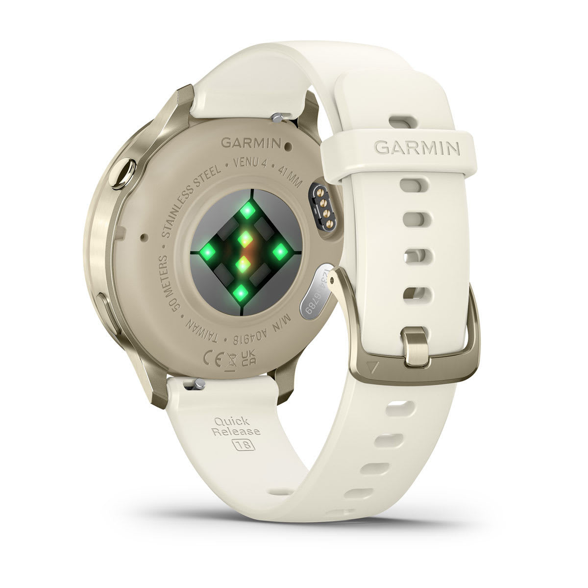 Garmin Venu 4 3,05 cm (1.2 pollici) AMOLED 41 mm Digitale 390 x 390 Pixel Touch screen Oro Wi-Fi GPS (satellitare)