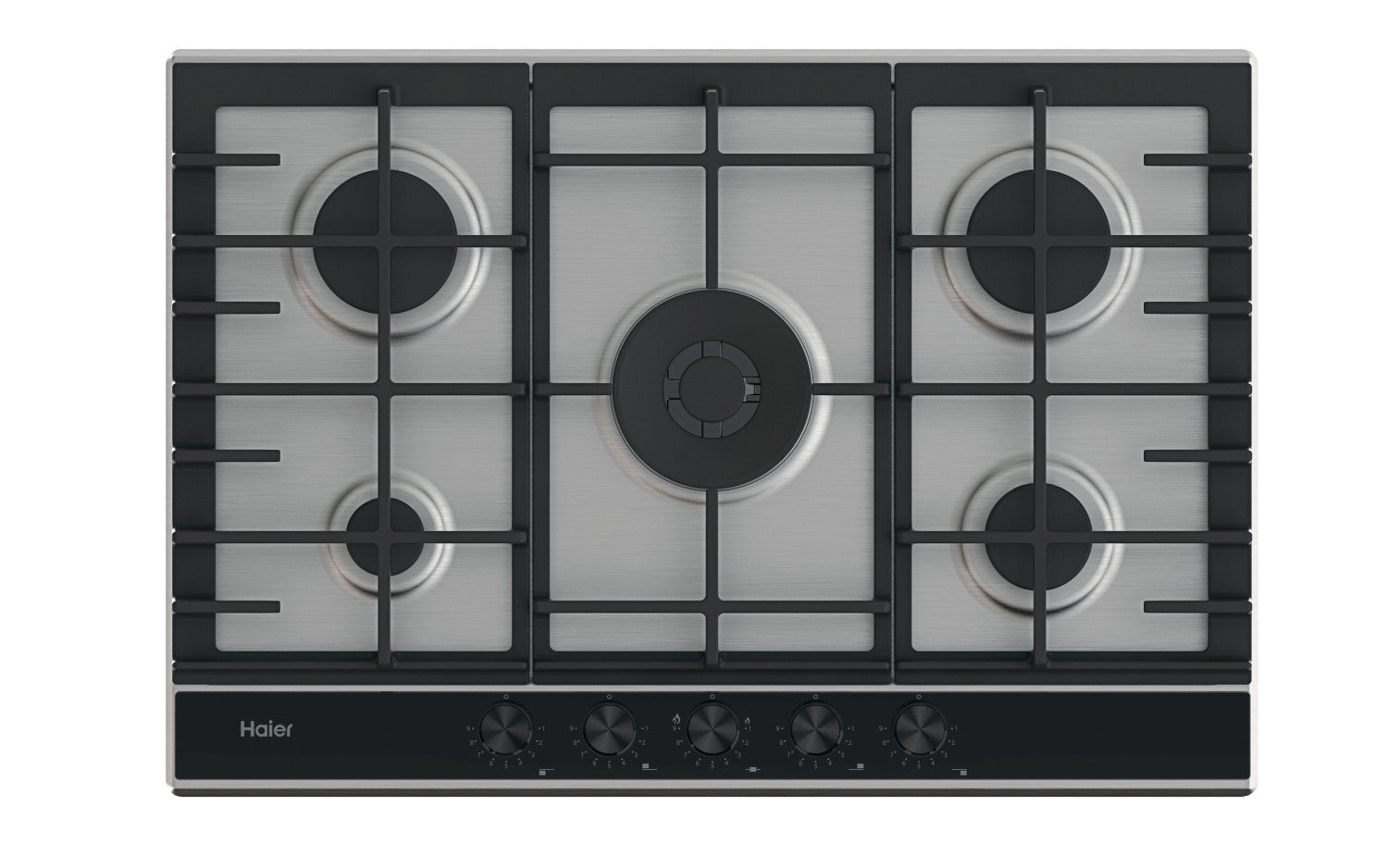 Haier Series 4 HAHG7W5XH Acciaio inox Da incasso 74.5 cm Gas 5 Fornelli