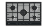Haier Series 4 HAHG7W5XH Acciaio inox Da incasso 74.5 cm Gas 5 Fornelli