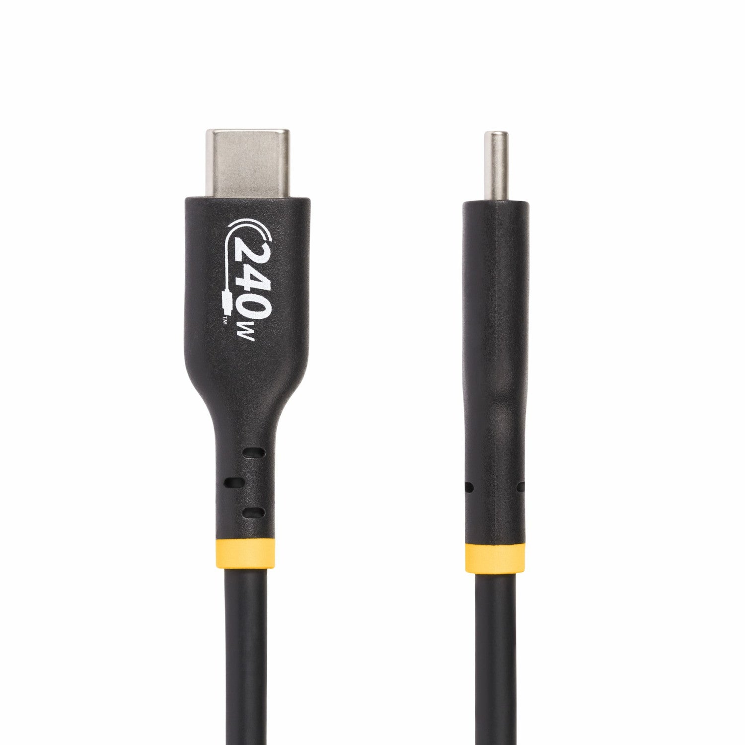 StarTech.com Cavo di Ricarica USB-C da 2m, cavo USB-C certificato USB-IF, 240W PD EPR, cavo trasferimento dati USB 2.0 Tipo-C per laptop, rivestimento in TPE, M/M
