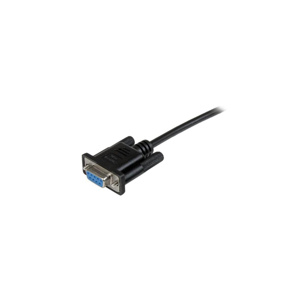 StarTech.com Cavo Seriale RS232 / DB9 Null Modem da 2m - nero Femmina/Femmina