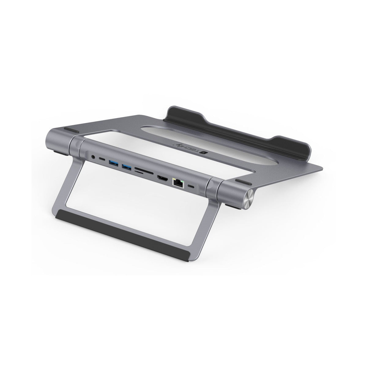 Techly Docking Station USB-C 9 in 1 Hub USB3.1 Stand per Notebook Pieghevole
