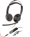 POLY Cuffie stereo Blackwire 5220 con connettore USB-C spina da 3,5 mm adattatore USB-C/A