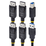 StarTech.com Cavo KVM con doppia porta DisplayPort e USB 5 Gbps da 1,8m, 4K 60 Hz, DP 1.2 e cavo combinato USB per switch KVM a doppio monitor