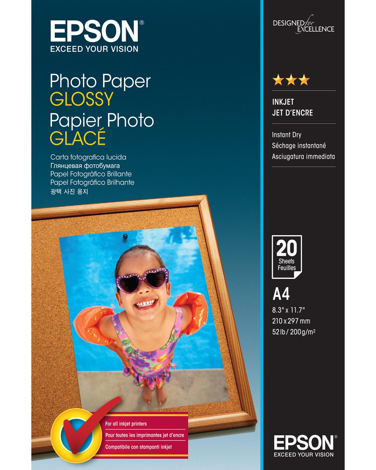 Epson C13S042538 Carta Fotografica Lucida fogli A4 Bianco