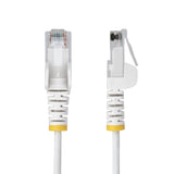 StarTech.com Cavo Ethernet CAT6 Bianco da 1m; Patch UTP con Plug RJ45 Antigroviglio e Rilievi di Trazione, Cavo Lan Slim in Rame Puro 28AWG, Sottoposto a test Fluke