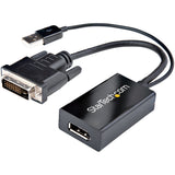 StarTech DVI2DP2 Cavo e Adattatore Video 0,254 m DVI-D Nero