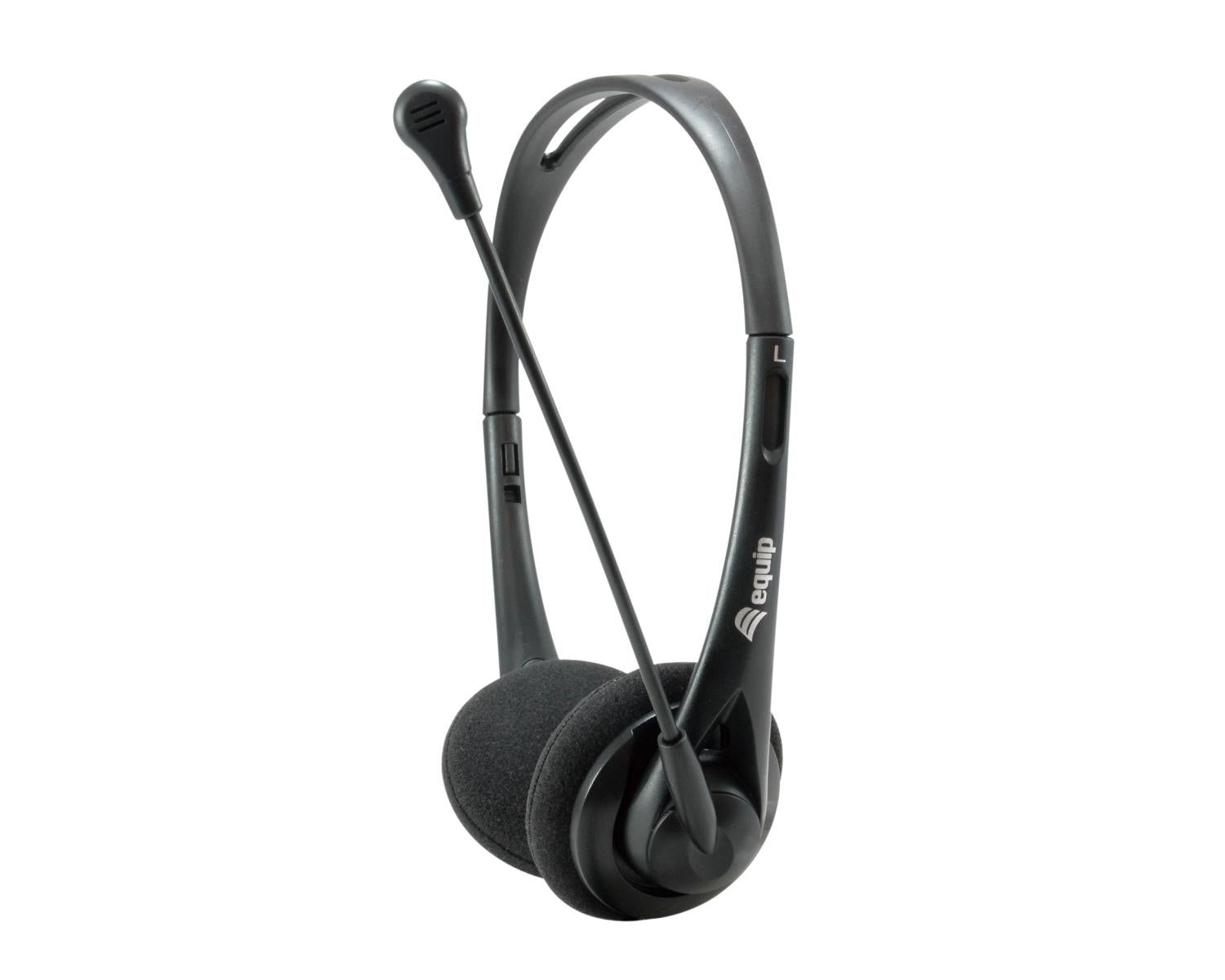 Equip Chat Headset Auricolare Cablato A Padiglione Musica e Chiamate Nero