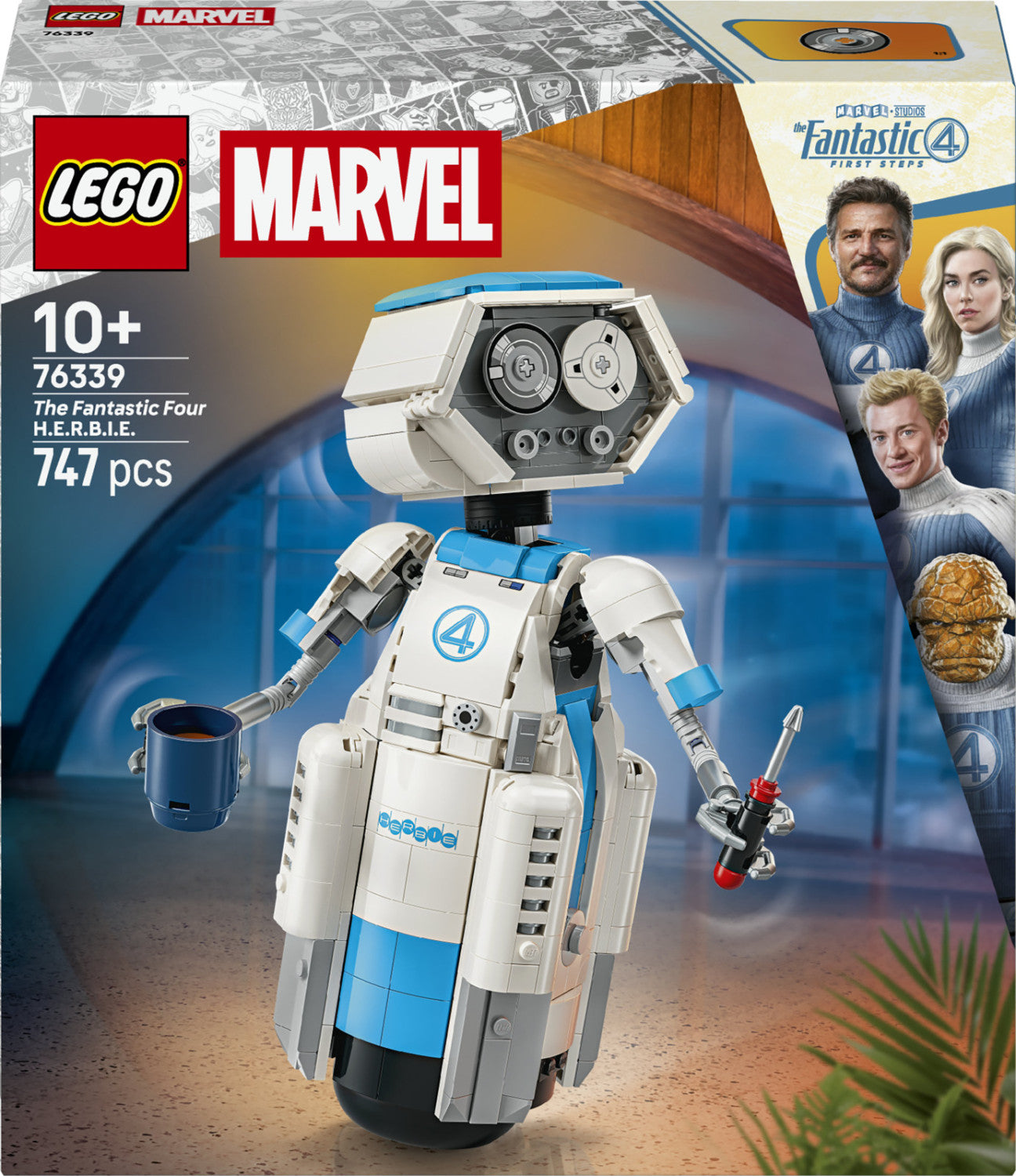 LEGO Marvel 76339 I Fantastici Quattro H.E.R.B.I.E. Action Figure di Robot Set da Costruzione 747 Pezzi 10