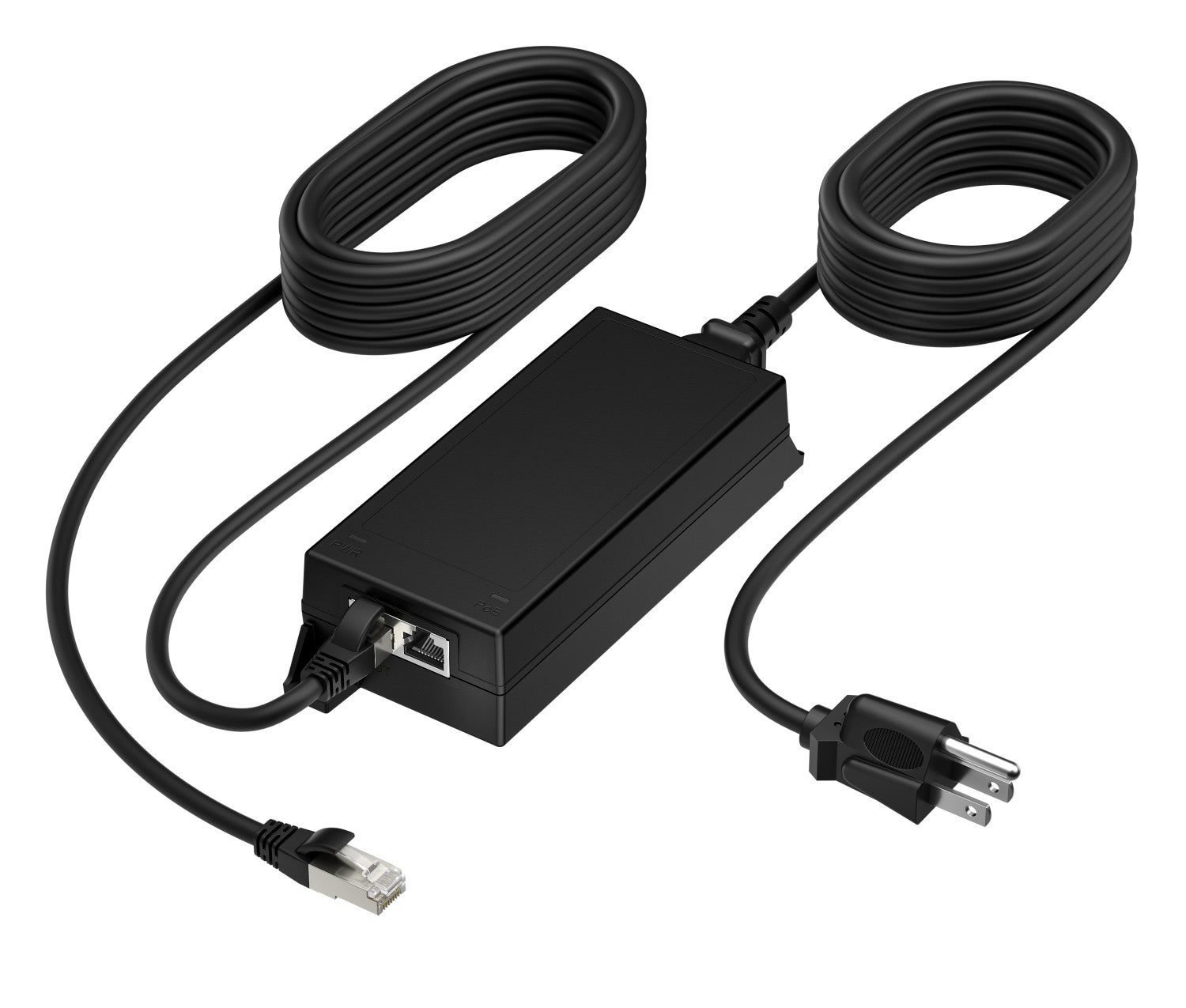 HP Poly PoE 65W 2.5G Adapter with 3.66m CAT6A Cable and Power Cord Nero