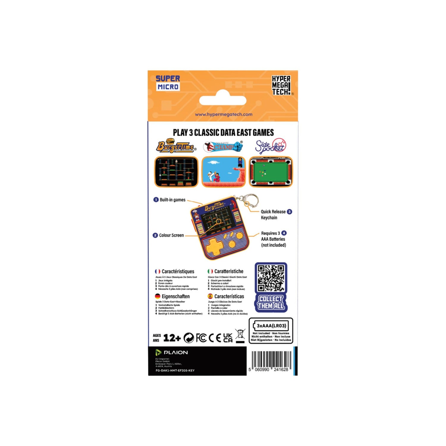 HyperMegaTech BurgerTime Super Micro console da gioco portatile 5,08 cm (2") Multicolore